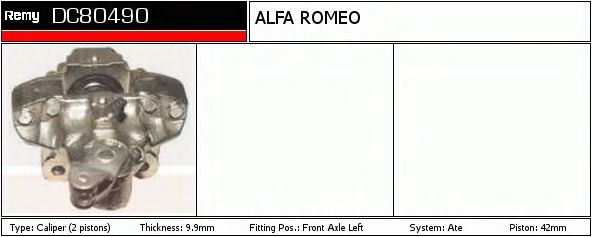 Тормозной суппорт DELCO REMY DC80490