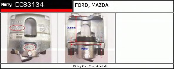 Тормозной суппорт DELCO REMY DC83134