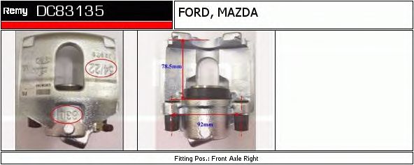 Тормозной суппорт DELCO REMY DC83135