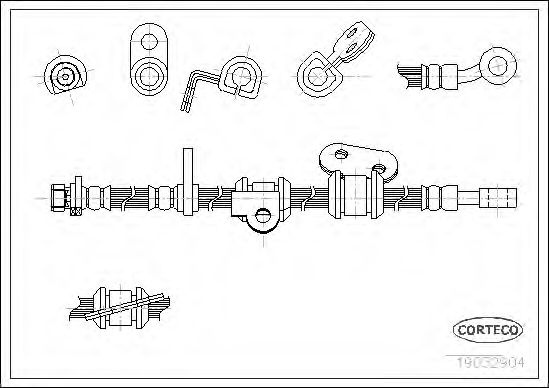 Тормозной шланг CORTECO 19032904