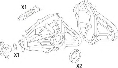 Комплект прокладок, дифференциал CORTECO 19535935