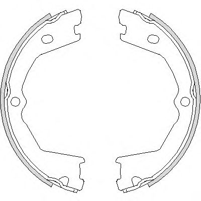 Комплект тормозных колодок, стояночная тормозная система REMSA 4733.00