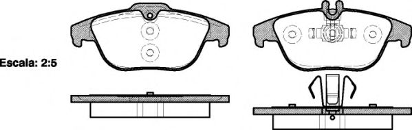 Комплект тормозных колодок, дисковый тормоз REMSA 24253