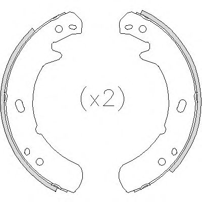 Комплект тормозных колодок, стояночная тормозная система REMSA 4209.00