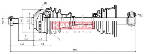 Приводной вал KAMOKA RN1138913A