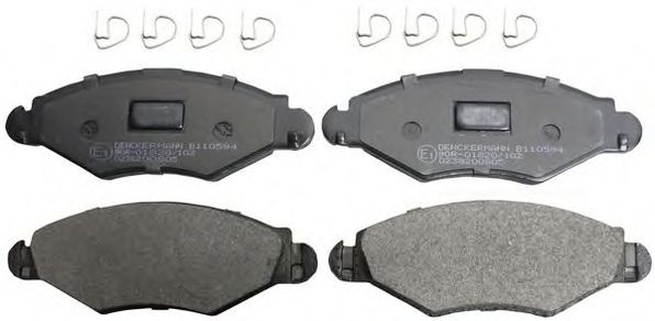 Комплект тормозных колодок, дисковый тормоз DENCKERMANN B110594