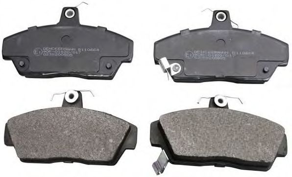 Комплект тормозных колодок, дисковый тормоз DENCKERMANN B110664