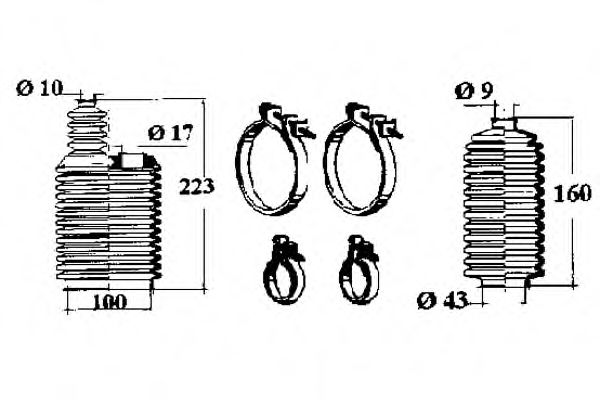 Комплект пылника, рулевое управление OCAP 0902521