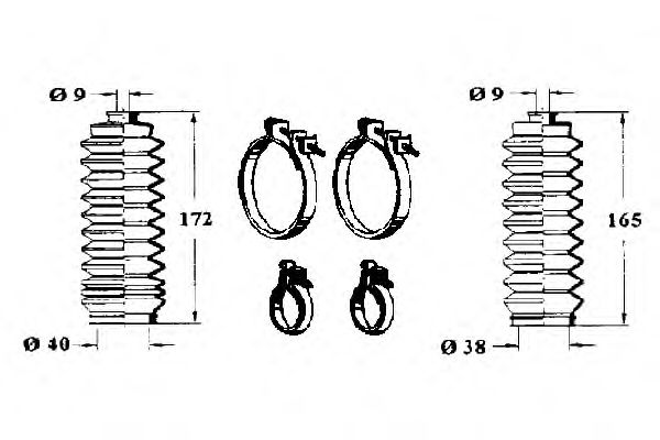 Комплект пылника, рулевое управление OCAP 0904612