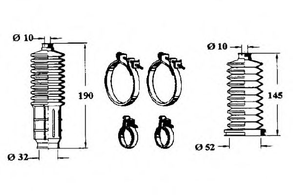 Комплект пылника, рулевое управление OCAP 0901324