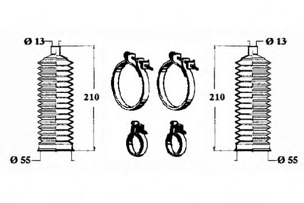 Комплект пылника, рулевое управление OCAP 0901113