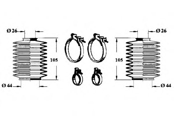 Комплект пылника, рулевое управление OCAP 0901615