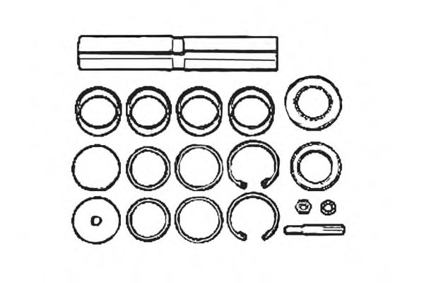 Ремкомплект, шкворень поворотного кулака OCAP 0927423