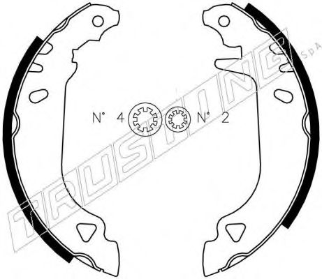 Комплект тормозных колодок TRUSTING 034.090S