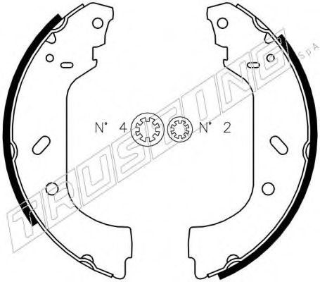 Комплект тормозных колодок TRUSTING 034.098