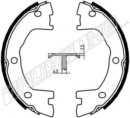 Комплект тормозных колодок, стояночная тормозная система TRUSTING 034.120