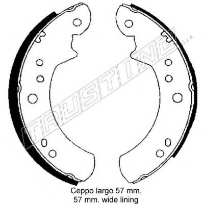 Комплект тормозных колодок TRUSTING 040.127