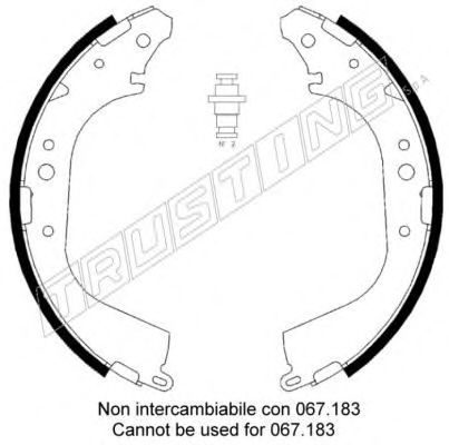 Комплект тормозных колодок TRUSTING 067.186
