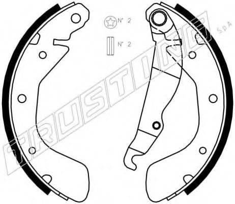 Комплект тормозных колодок TRUSTING 073.167