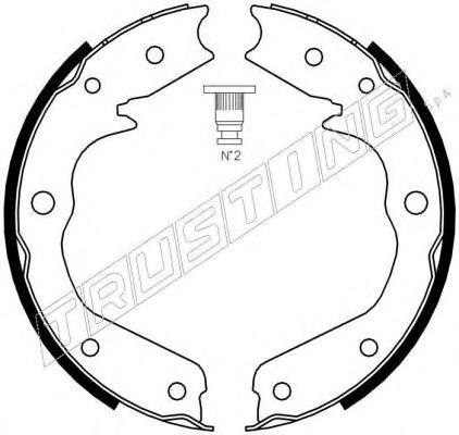 Комплект тормозных колодок, стояночная тормозная система TRUSTING 073.173