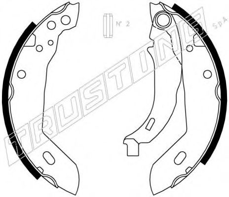 Комплект тормозных колодок TRUSTING 088.212