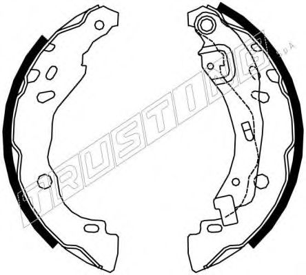 Комплект тормозных колодок TRUSTING 088.234