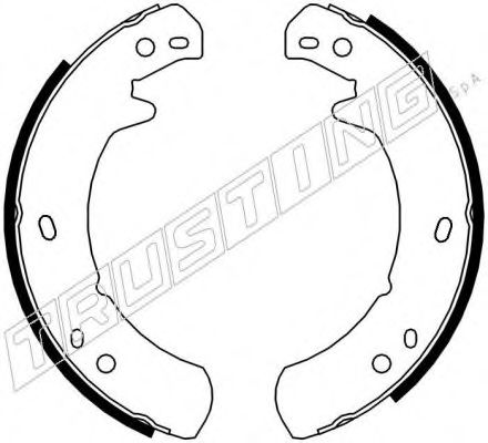 Комплект тормозных колодок, стояночная тормозная система TRUSTING 092.311