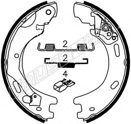 Комплект тормозных колодок, стояночная тормозная система TRUSTING 092.314