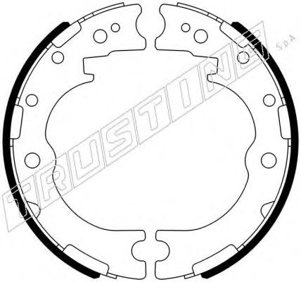 Комплект тормозных колодок, стояночная тормозная система TRUSTING 115.332