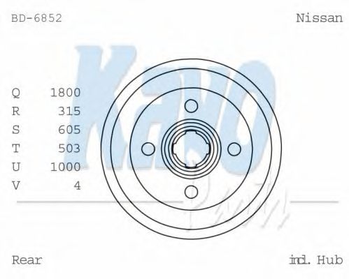 Тормозной барабан KAVO PARTS BD-6852