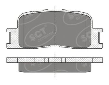Комплект тормозных колодок, дисковый тормоз SCT Germany SP 334 PR