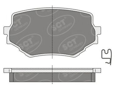 Комплект тормозных колодок, дисковый тормоз SCT Germany SP 346 PR