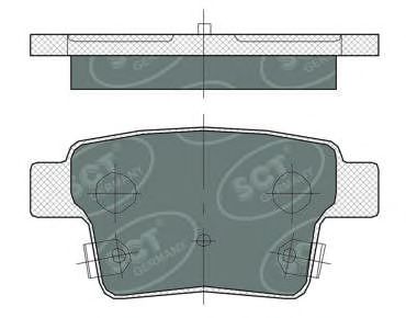 Комплект тормозных колодок, дисковый тормоз SCT Germany SP 375 PR