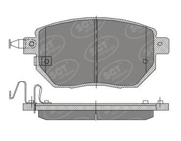 Комплект тормозных колодок, дисковый тормоз SCT Germany SP 392 PR