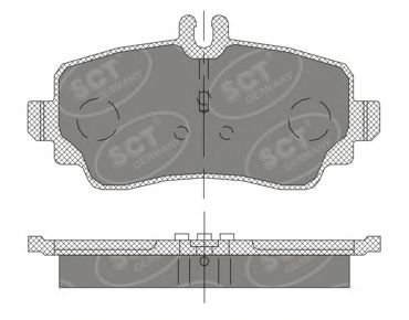 Комплект тормозных колодок, дисковый тормоз SCT Germany SP 411 PR