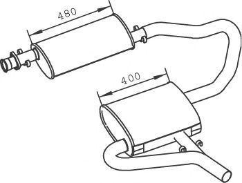 Глушитель выхлопных газов конечный DINEX 33315