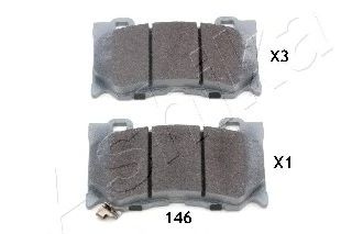 Комплект тормозных колодок, дисковый тормоз ASHIKA 50-01-146