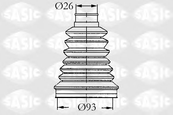 Комплект пылника, приводной вал SASIC 4003442