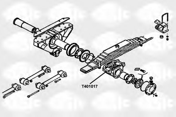Подвеска, стойка вала SASIC T401017