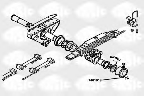 Подвеска, стойка вала SASIC T401019
