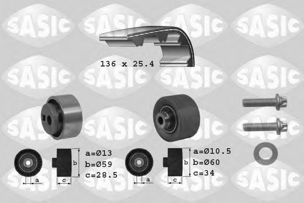 Комплект ремня ГРМ SASIC 1750005