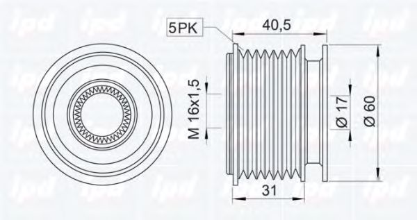 Механизм свободного хода генератора IPD 153184