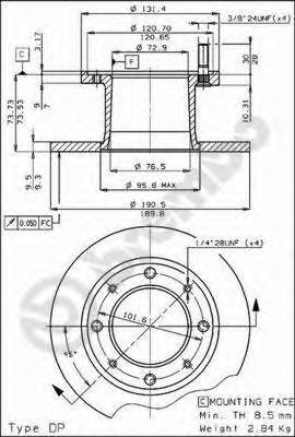 Тормозной диск BRECO BS 7040
