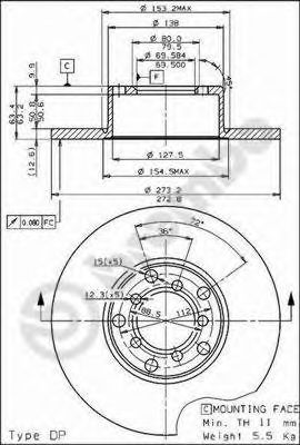 Тормозной диск BRECO BS 7042