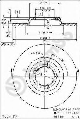 Тормозной диск BRECO BS 7046
