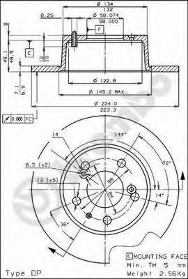 Тормозной диск BRECO BS 7250