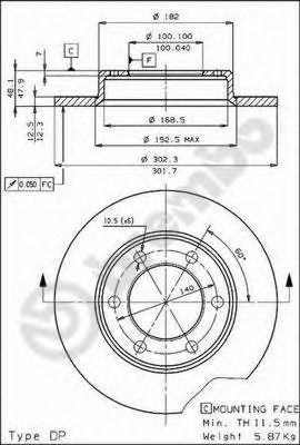 Тормозной диск BRECO BS 7289