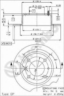 Тормозной диск BRECO BS 7305