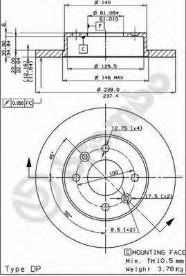 Тормозной диск BRECO BS 7310