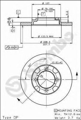 Тормозной диск BRECO BS 7412